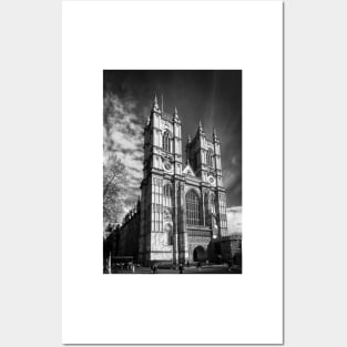 Westminster Abbey, London in monochrome Posters and Art